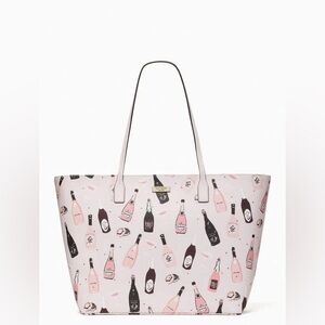 Kate Spade Shore Street Margareta Champagne Tote Bag Pink Multi and wallet